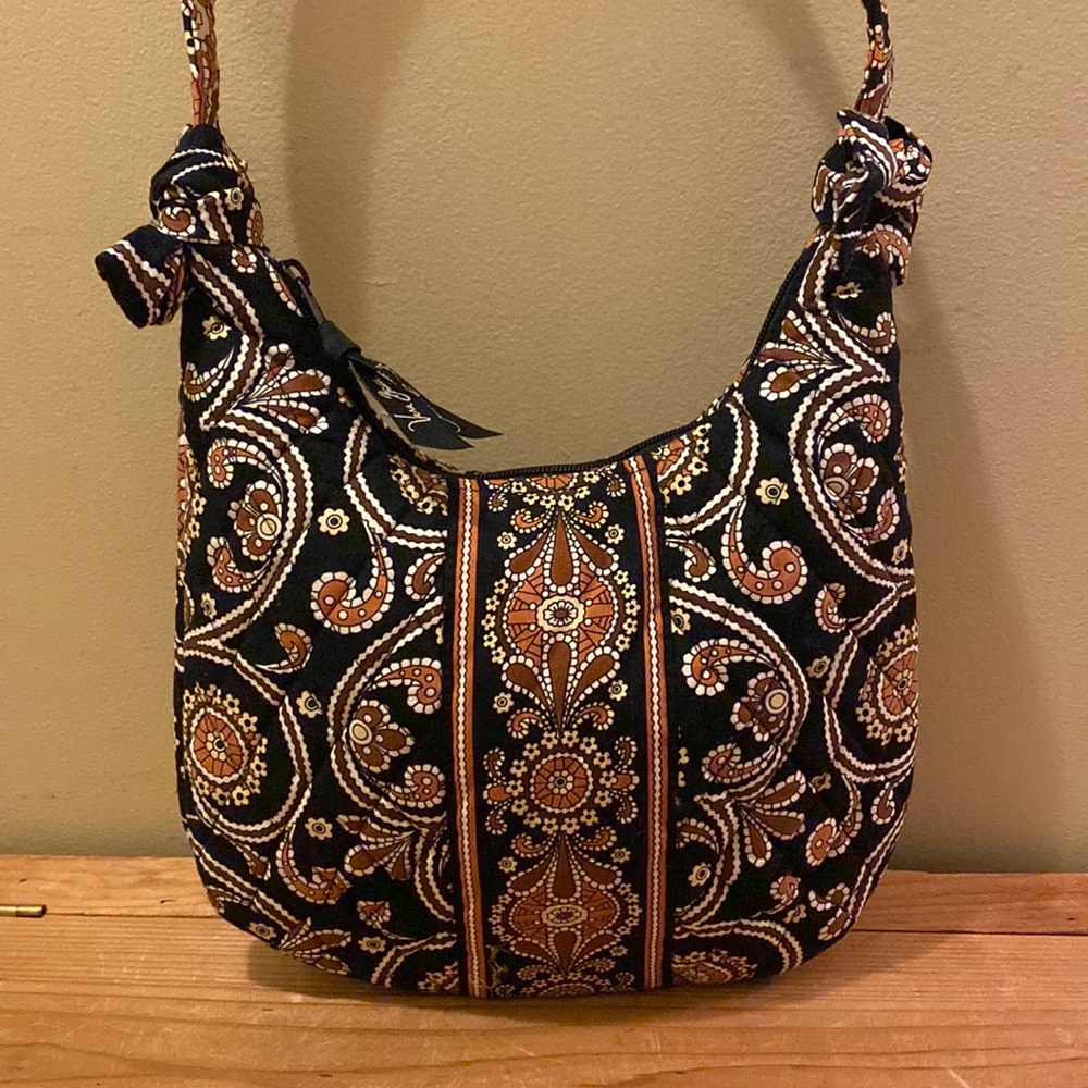 Vera Bradley “Olivia” Caffe Latte mini,hobo Bag. Pirouette. Fall 2008.
